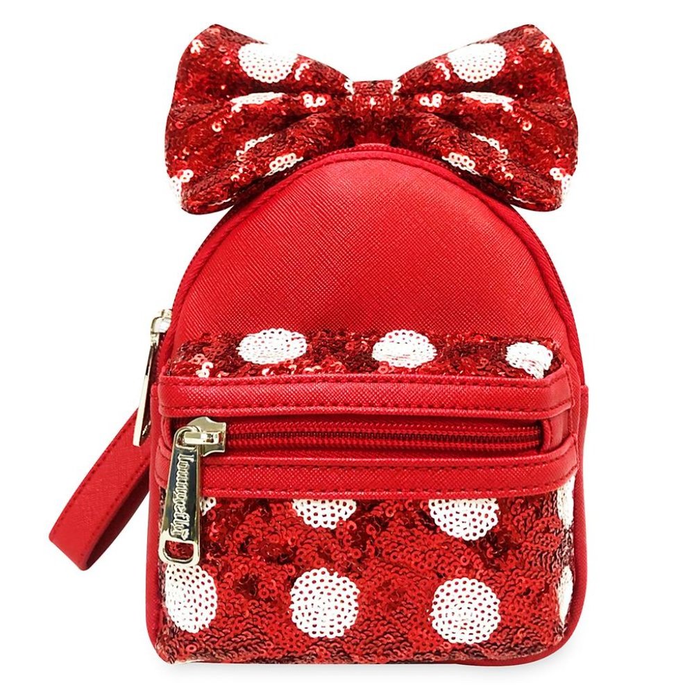 Loungefly Disney Minnie Bow Polka Sequin Wristlet